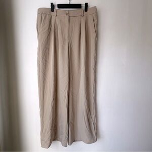 Princess Polly Curve Archer Straight Leg Taupe Trouser Pants Plus Size 14